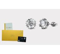 Mini Heart Lab Grown Moissanite Diamond Earrings, Without Gift Box