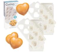 Mini Heart Ravioli Molds for Mothers Day (2 PK)- Homemade Filled Pasta Maker- 2 pc Tray & Press makes 8 Stuffed Raviolis at a Time, Easy to Use and Clean - Italian Date Night Party- Fun Gift for Her