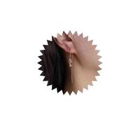 Mini Heart Threader Earrings Pull Through Gold Silver Thread Bar Long Tassel Chain Dangle Linear Drop Simple Jewelry for Women