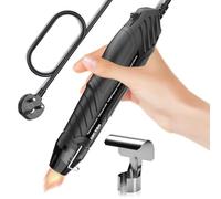 Mini Heat Gun 300W, Dual Temp 250℃ & 350℃ Hot Air Gun, UK Plug Type G, 2m Cable, Reflector Nozzle, Overload Protection - Heat Gun for Heat Shrink, Vinyl Wrap, Candle Making & Crafts