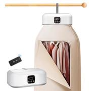 Mini Heat Pump Dryer with 1-8H Timing, Remote Control, Portable Clothes Dryer for Business Travel, Apartments, Hotel, Camping