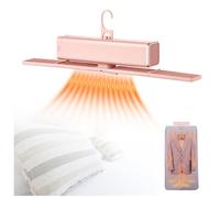 Mini Heated Drying Rack, With Cover,400w,7 Timed Heat Settings Holds up to 5kg Portable Clothes Dryer, For Apartments Rv Travel, Dormitories,Pink