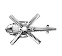 Mini Helicopter Car Air Freshener with Silent Rotation and Plant Based Aromatherapy, Designed for Vehicle Air Vents to Maintain Fresh and Soothing Interior Air (Silver)
