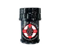 Mini HerbSaver Grinder- Medical Grade Plastic Grinder with Razor Sharp Teeth, Pocket-Sized, Durable & Portable - Ideal for Grinding Herbs and Spices - 1.5"x2.5" (Black Glitter)