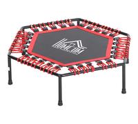 Mini Hexagon Steel Frame Trampoline with Anti-slip Rubber Pads Red