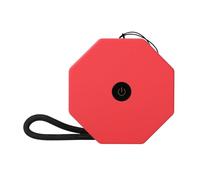 Mini Hexagon Twist Lamp - Coral Red Finish - Modern Sculptural LED Desk & Bedside Lamp, Adjustable Warm White Light, Unique Accent Lighting for Home, Office & Bedroom