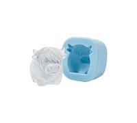 Mini Highland Cow Ice Cube Mold, Cute 3D Highland Cow Silicone Ice Cube Tray, Silicone Animal Ice Cube Tray for Chocolate, Candy, Jelly, Homemade Treats