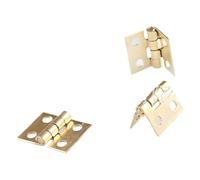 Mini Hinge Round Corner Copper Model Wooden Box Hardware Walnut Small House Pure Copper Hinge(8 * 10 [Black] Without Nails)