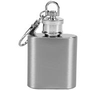 Mini Hip Flask for Liquor, Stainless Steel Leakproof Liquor Bottle with Keychain 1 oz Portable Hidden Flask Camping Pocket Flask Whiskey Bottle for Men Women Bar Groomsmen Gifts