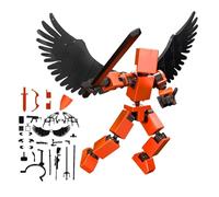 Mini Hip Hop T 13 Action with Wings Rich Accessory Package Model Full Body Mobile Robot Desktop Decoration A04