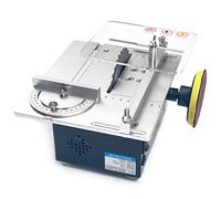 Mini Hobby Table Saw with Speed Control and Miter Gauge for DIY Crafts and PCB Cutting