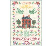 Mini 'Home Sweet Home Sampler' - Complete Cross Stitch kit on 14 aida with Clear Colour Chart, Great for Beginners