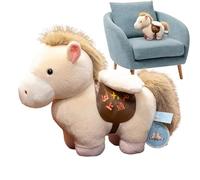 Mini Horse Doll - Cute Plush Figure, Soft Animal Toy | 7.87 Inch Compact Size, Smooth Fabric Finish, Decorative Display Mate with Kids Playtime Nursery Shelf Celebration