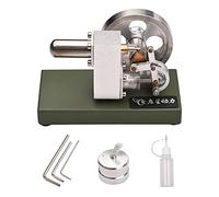 Mini Hot Air Stirling Engine Model External Combustion Physics Experiment Kit Science for Students Teachers Adults