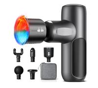 Mini Hot & Cold Neck Massager Massage Gun, Portable Deep Tissue Back Massager with Carry Case, 3200 RPM Quiet Percussion Massager for Neck Pain Relief, Type-C Fast Charging