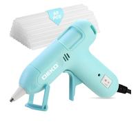 Mini Hot Glue Gun: DEKO 20W Hot Glue Gun with 60 pcs 7 mm x 120 mm Glue Sticks for School Projects, Hobbies, Crafting, DIY, Arts & Home Repairs on Wood, Fabric, Plastic & More,Cyan