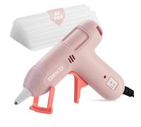 Mini Hot Glue Gun: DEKO 20W Hot Glue Gun with 60 pcs 7 mm x 120 mm Glue Sticks for School Projects, Hobbies, Crafting, DIY, Arts & Home Repairs on Wood, Fabric, Plastic & More,Pink