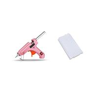 Mini Hot Melt Glue Gun 40W High Temperature Silicone,DIY Projects, Repairs,Artistic Creation,with 1-50pcs 7mm Sticks Quick Reliable Flow Bonding(50pcs Sticks-01)