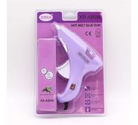 Mini Hot Melt Glue Gun with On/Off Switch - Fits Standard 7mm Glue Sticks - for Crafts, Hobbies, DIY, and Precision Repairs 30w (Purple, UK Plug)