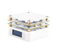 Mini Hot Plate PCB SMD Soldering Pro Heating Tool Portable Volume OLED Display True Color Lamp Preheater LED Repair Tools Rapid Heating(White)