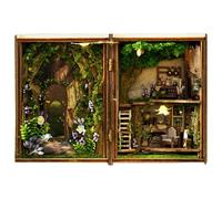 Mini House Building Kit Forest Wonderland DIY Miniature House Kit Light Up Collectible Unassembled 3D Wooden Dollhouse Decorative Booknook for Tabletop, Bookshelf Mini Building