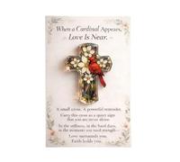 Mini Hug Card, Inspirational Prayer Keepsake, 3x2 Inch Belief Pocket Card with Material, Prayer Message Cards, Mini Hug Note with Uplifting Design, Keepsake for Men Women