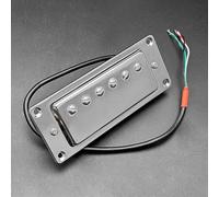 Mini Humbucker 68X29MM 6 Hole Electric Guitar Pickup Coil Splitting Pickup For LP Guitar (Neck And Bridge Are Universal)(Silver 2PC)