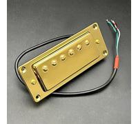 Mini Humbucker 68X29MM 6 Hole Electric Guitar Pickup Coil Splitting Pickup For LP Guitar (Neck And Bridge Are Universal)(Gold 2PC)