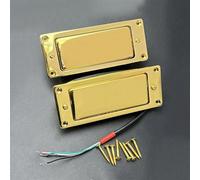 Mini Humbucker Sealed Electric Guitar Pickup Neck&Bridge Coil Splitting Pickup For LP Guitar Black/Chrome/Gold 68X29MM(2PC C)