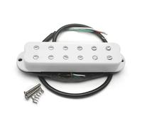 Mini Humbucker ST Single Coil Pickup Size 4 Conducts Output Coil Splitting 9K Pickup 12 Adjustable Pole Piece Multi Colour(Chrome Screw White)