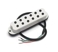 Mini Humbucker ST Single Coil Pickup Size 4 Conducts Output Coil Splitting 9K Pickup 12 Adjustable Pole Piece Multi Colour(Black Screw White)
