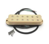 Mini Humbucker ST Single Coil Pickup Size 4 Conducts Output Coil Splitting 9K Pickup 12 Adjustable Pole Piece Multi Colour(Chrome Screw Ivory)