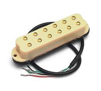Mini Humbucker ST Single Coil Pickup Size 4 Conducts Output Coil Splitting 9K Pickup 12 Adjustable Pole Piece Multi Colour(Gold Screw Ivory)
