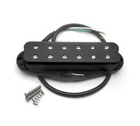 Mini Humbucker ST Single Coil Pickup Size 4 Conducts Output Coil Splitting 9K Pickup 12 Adjustable Pole Piece Multi Colour(Chrome Screw Black)