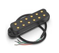 Mini Humbucker ST Single Coil Pickup Size 4 Conducts Output Coil Splitting 9K Pickup 12 Adjustable Pole Piece Multi Colour(Gold Screw Black)