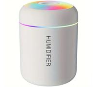 Mini Humidifier H09 - Personal Air Humidifier with Colorful Light & Auto Shut-Off, Bacteria-Free, Compact & Portable Design - Ideal for bedrooms, offices, cars, and travel, USB-Powered, (White)