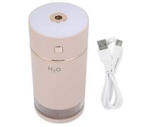 Mini Humidifier with Night Light, USB Powered Cool Mist Humidifier for Home Office Car, 240ml Water, 35ml/h Mist Output, Auto Shut Off and Colorful LED Light (Pink)