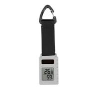 Mini Hygrometer Thermometer Digital Temperature Backpacking Hiking Travel Thermometer with Carabiner Clip Portable Travel Mountaineering Vehicle Pendant Keychain for Home Baby,Office,Garden