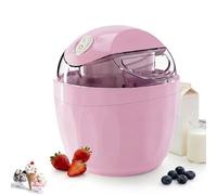 Mini Ice Cream Maker, 17oz Electric Gelato & Sorbet Machine, Quick 15-Minute One-Touch Control Dessert Maker for Homemade Frozen Yogurt & Frozen Treats, Compact Design for Home Kitchen (Pink)