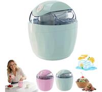 Mini Ice Cream Maker, Electric Personal Ice Cream Machine for Home, 15-Minute One-Touch Frozen Yogurt, Gelato & Sorbet Maker, Compact DIY Dessert Machine for Families (Green)