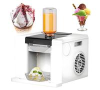 Mini Ice Cream Maker, Snowflake Ice Machine for Juice Milk Chocolate, Commercial Shaved Ice Machine Slushie Machine for Bars and Parties White