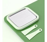 Mini Ice Cream Maker With 2 Spatulas Hand Ice Cream Maker Roll Pan Mini Freezer Kit Gift Birthday For Kids Home Part(Green)