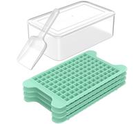 Mini Ice Cube Tray for Freezer: FDDBI Small Ice Trays for Freezer with Bin - 117×4PCS Easy Release Nugget Ice Tray - Crushed Ice Tray with Container