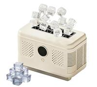 Mini Ice Maker, 150W Portable Automatic Ice Box with Detachable Rack, Makes 12 Ice Cubes in 15 Mins, Ideal for Home, Office, Camping, RV and Travel