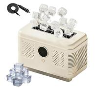 Mini Ice Maker, 150W Portable Automatic Ice Box with Detachable Rack, Makes 12 Ice Cubes in 15 Mins, Ideal for Home, Office, Camping, RV and Travel