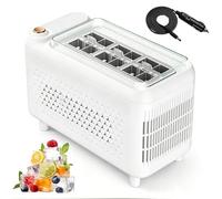 Mini Ice Maker 500ml, Desktop Portable Ice Cube Maker With 12 Ice Cubes In 20mm Thick & Iceremoving Lever, Easy Clean, Diy Automatic Ice Box For Home, Office, Camping & Car green
