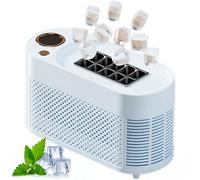 Mini Ice Maker Machine Counter Top for Home, Portable Ice Cube Maker, 10 Ice Cubes In 10 Minutes, Dual Power Ice Making Mode, Energy Saving Automatic Ice Box for Family, Office, blue
