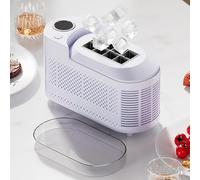 Mini Ice Maker Machine Counter Top, Portable Clear Ice Cube Maker, Ice in 10 Mins, Easy to Clean, Low Noise, Energy Saving, for Kitchen Party Bar Car with Car Cable