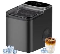 Mini Ice Maker Machine - Countertop Self-Cleaning Clear Ice Cube Maker for Home & Office, Fast Ice Production in 6-10 Minutes