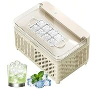 Mini Ice Maker, Portable Ice Cube Making Machine, Fast Solid Square Ice Production, Small Desktop Ice Maker for Home Dorm Office Camping RV Outdoor Daily Beverage Use